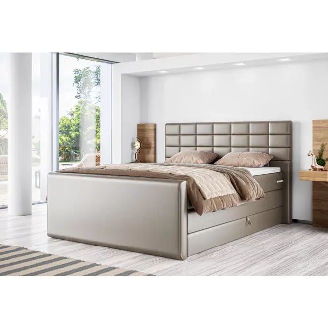 Aiva boxspring ágy ágyneműtartóval 120 X 200