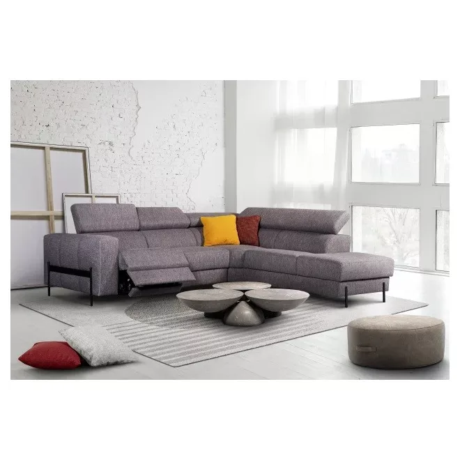 Akron dupla elektromos relax sarokgarnitúra 296 cm X 238 cm - jobbos