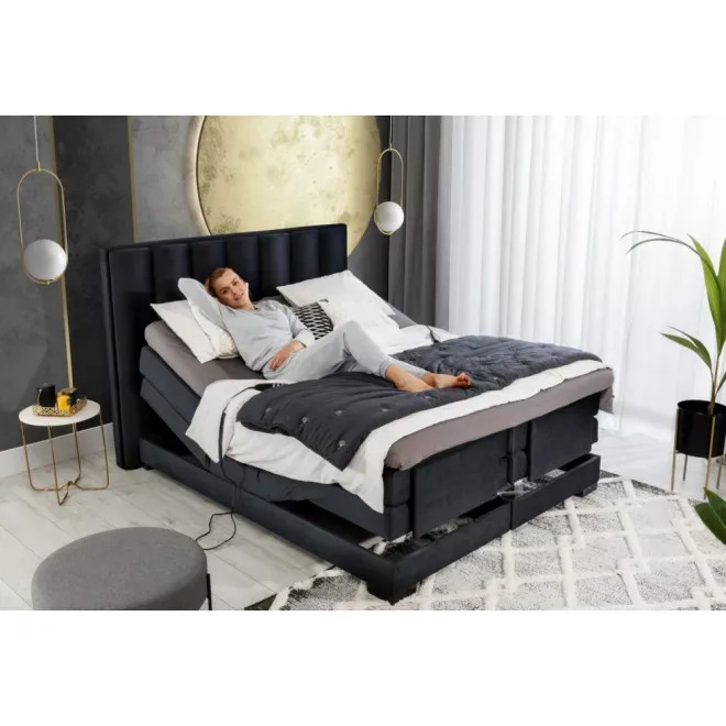Eros motoros boxspring ágy 180 X 200  hideghab topper