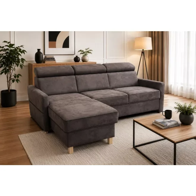 Limano sarokkanapé Gusto09 sötétbarna - balos - 219 cm X 165 cm – kanapé a Kanape24 kínálatából
