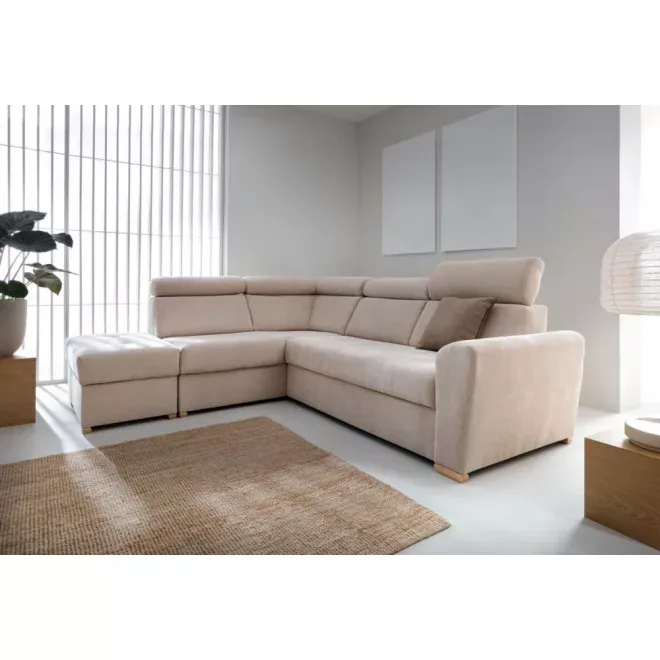 LS Riva ágyazható sarokgarnitúra puffal - balos 274 cm X 231 cm – kanapé a Kanape24 kínálatából