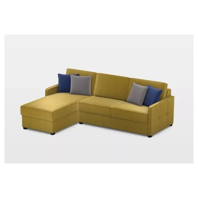 Slim ágyazható sarok ülőgarnitúra 184 cm X 274 cm - nyitható tárolóval - balos – kanapé a Kanape24 kínálatából