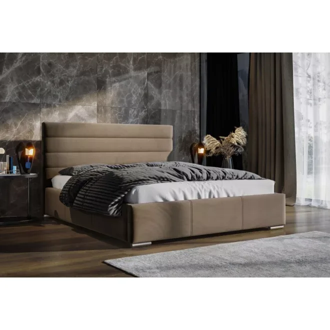 Sylvi kárpitozott ágy - 106 cm magas fejvéggel - 100 X 200 fekvőfelület