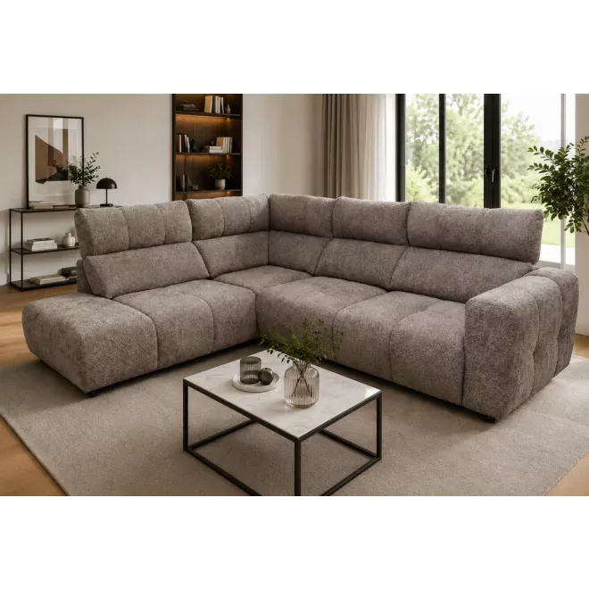 Universe sarok ülőgarnitúra motorosan mélyíthető ülőfelülettel 217 cm X 280 cm - balos - kiállítási kedvezménnyel – kanapé a Kanape24 kínálatából