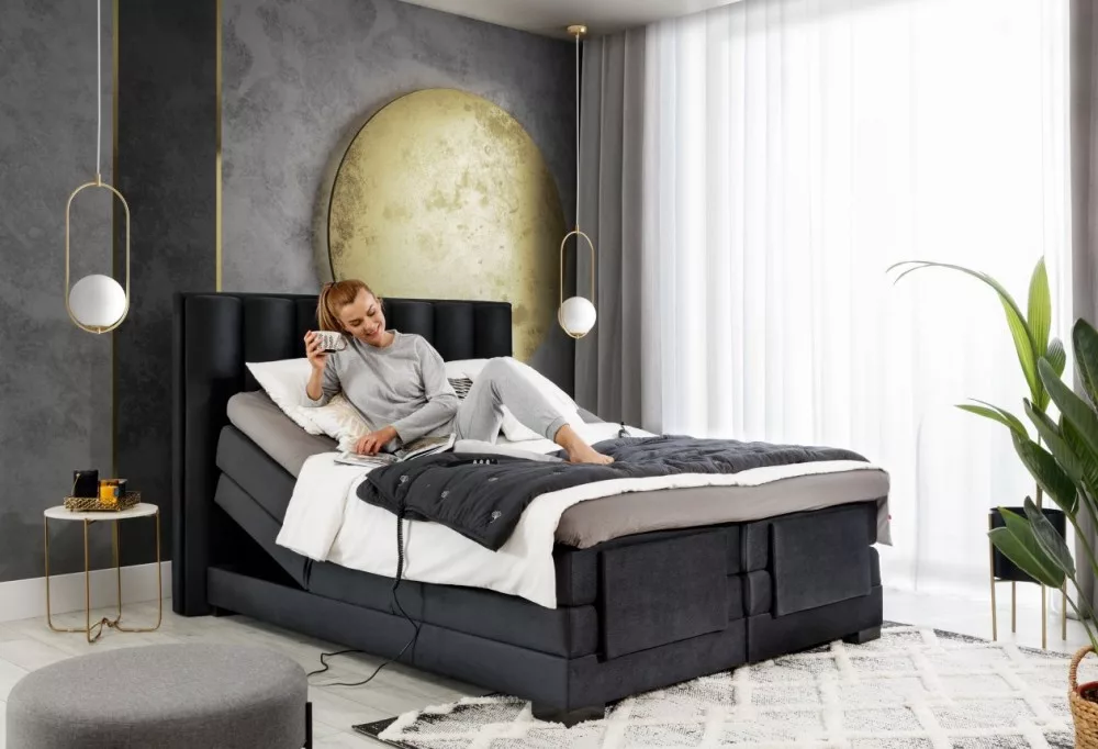 Eros motoros boxspring ágy 160 X 200 hideghab topper